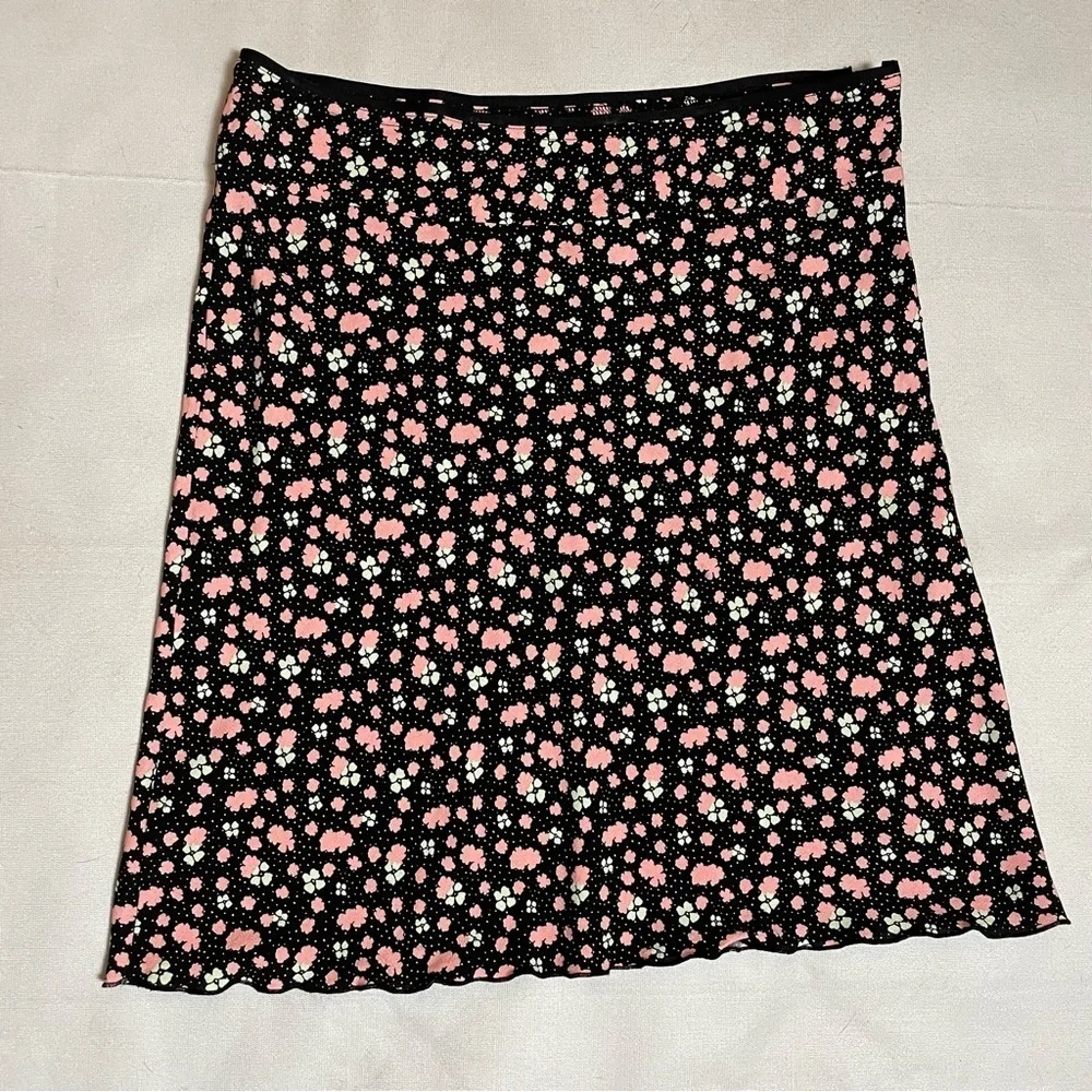 New Free People IRL Mini Black Floral Skirt Size 6
